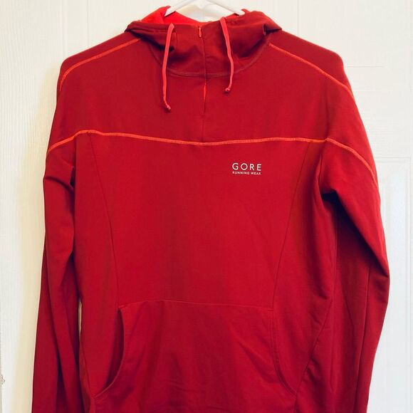 GORE Running‎ Wear Women's Quarter Zip Hoodie Jacket Large Red - Picture 1 of 8